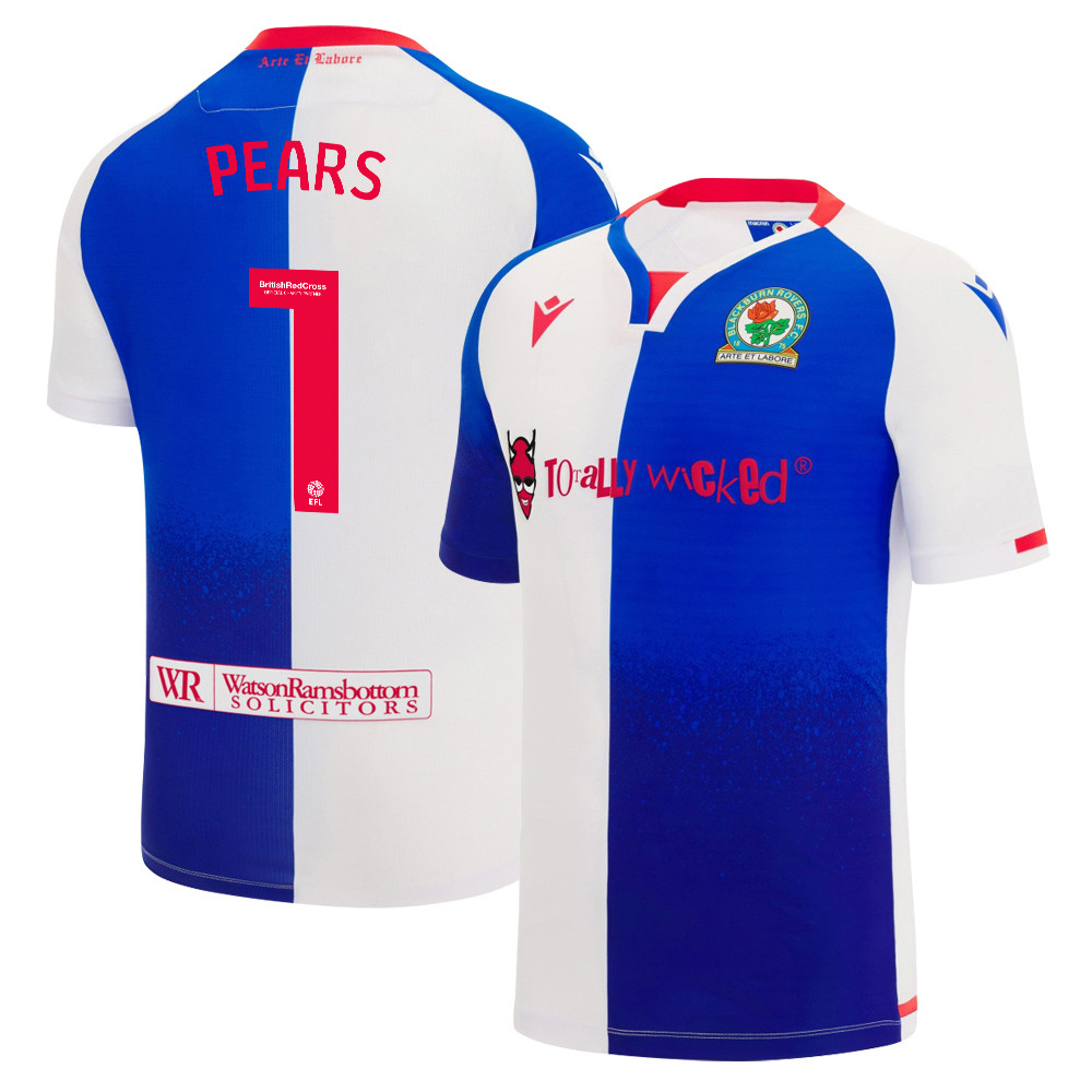 Aynsley Pears 1 Blackburn Rovers 2023/24 Home Men Jersey – White Blue