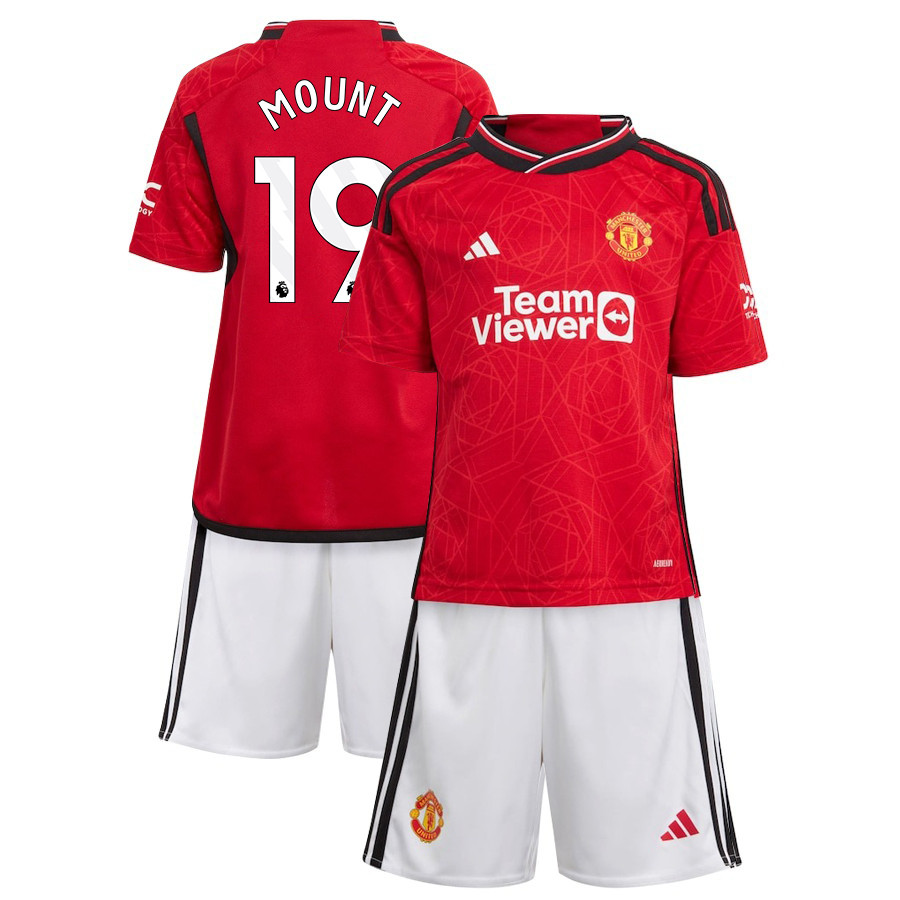 Mason Mount 19 Manchester United 2023-24 Home Jersey – Youth Kit