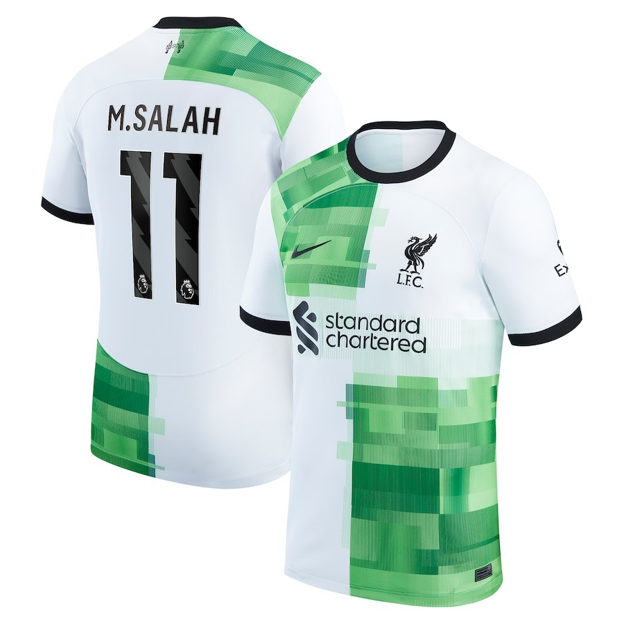 Mohamed Salah 11 Liverpool 2023/24 Away Men Jersey – White