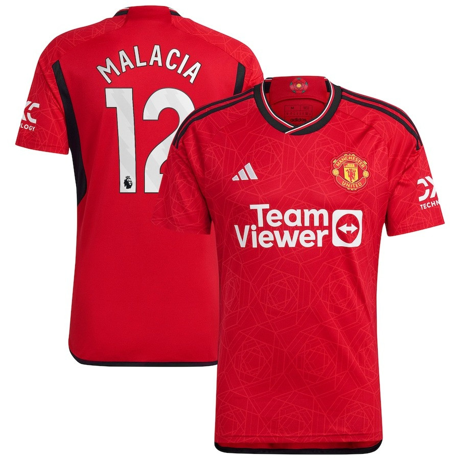 Tyrell Malacia 12 Manchester United 2023-24 Home Men Jersey – Red