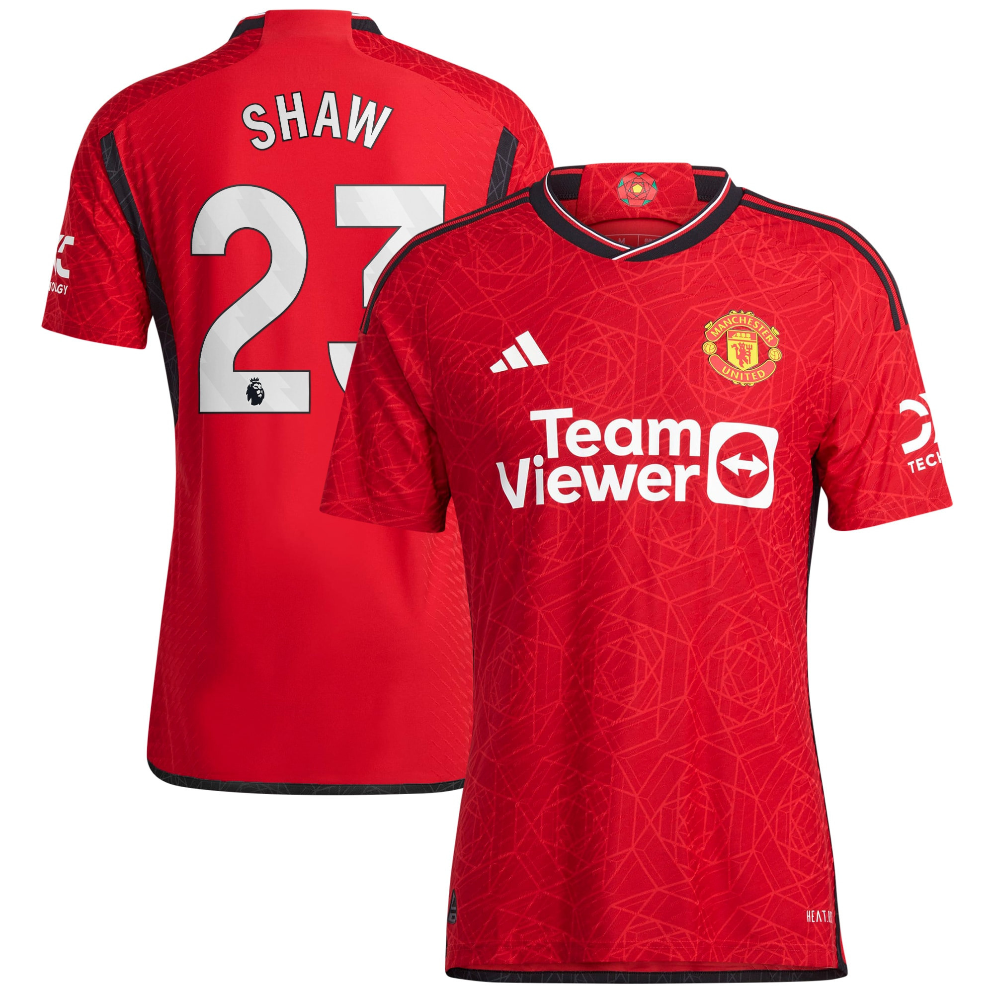 Luke Shaw 23 Manchester United 2023-24 Home Men Jersey – Red