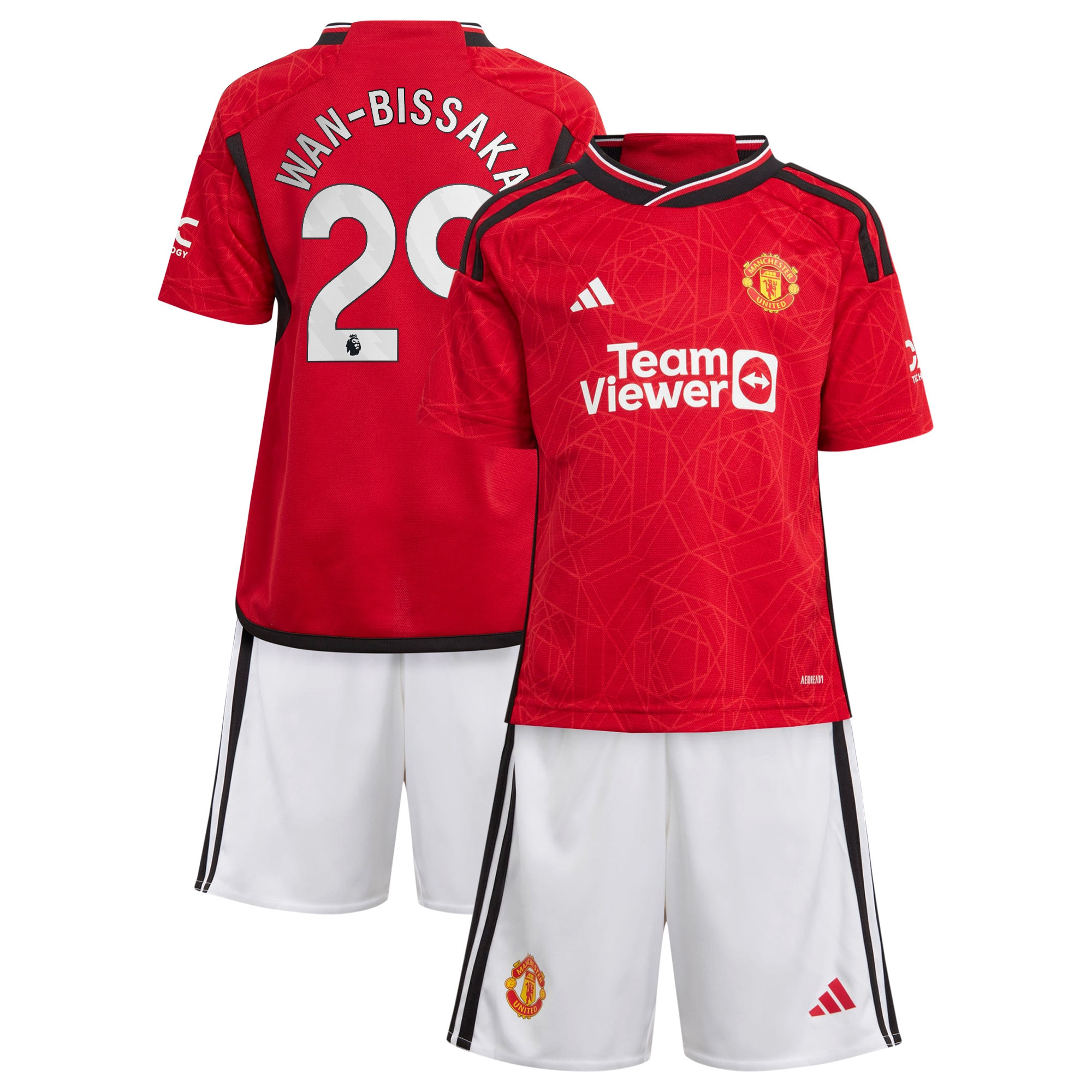 Wan-Bissaka 29 Manchester United 2023-24 Home Jersey – Youth Kit