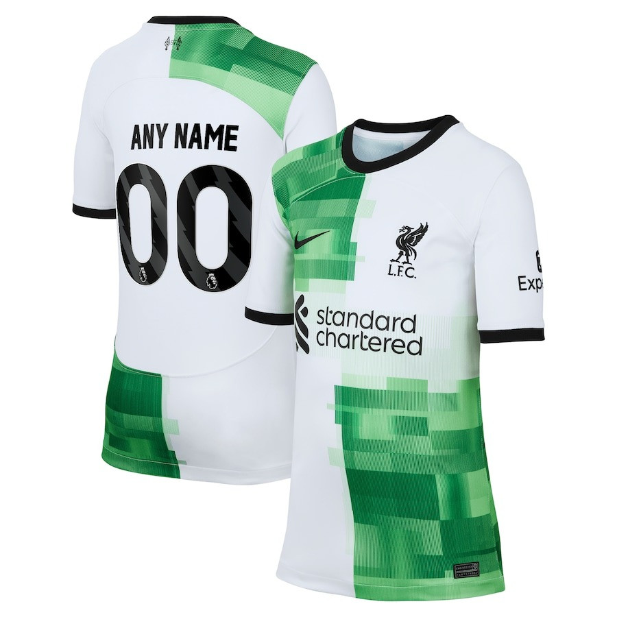Liverpool 2023/24 Away Custom Youth Jersey – White