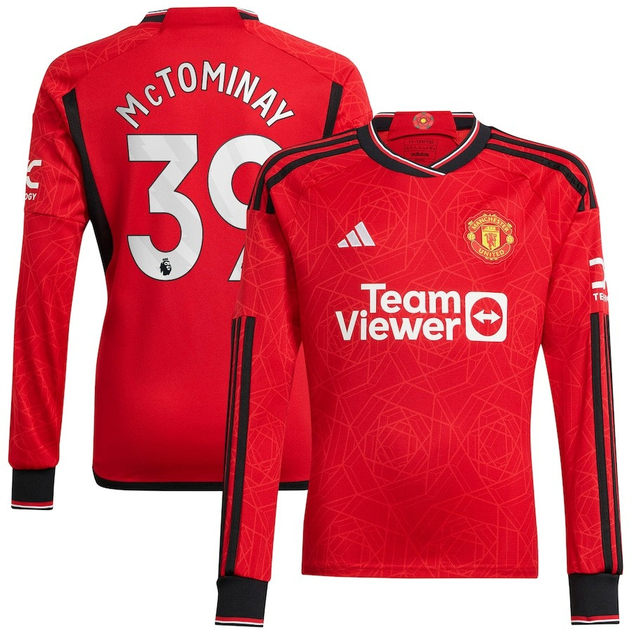 Scott McTominay 39 Manchester United 2023-24 Home Men Jersey – Long Sleeve