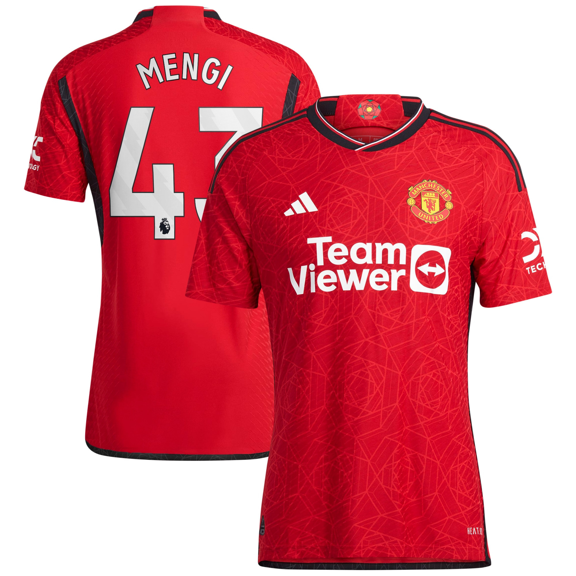 Teden Mengi 43 Manchester United 2023-24 Home Men Jersey – Red