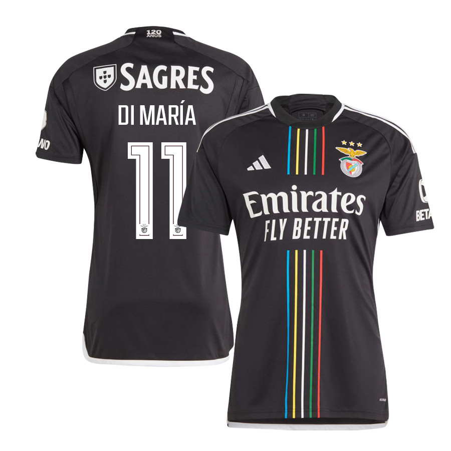 ngel Di Mara 11 Benfica 2023/24 Away Men Jersey – Black