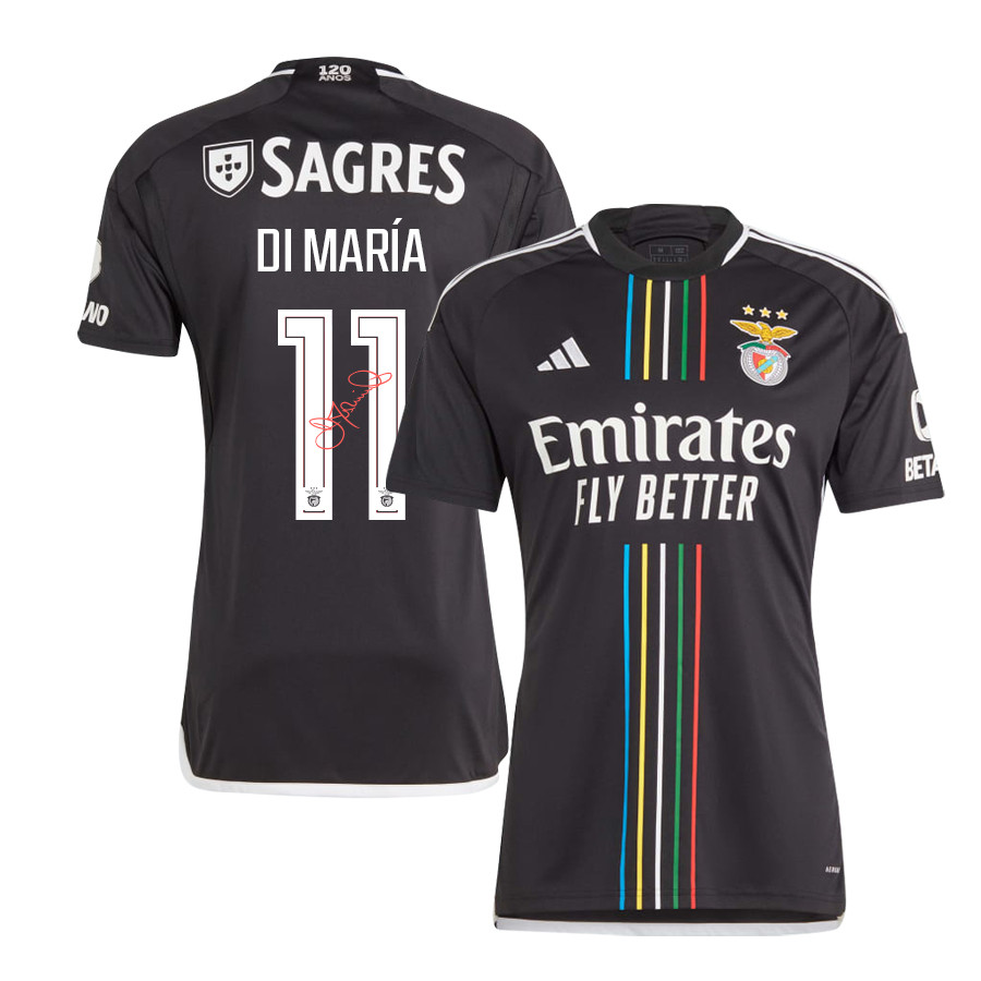 ngel Di Mara 11 Signed Benfica 2023/24 Away Men Jersey – Black