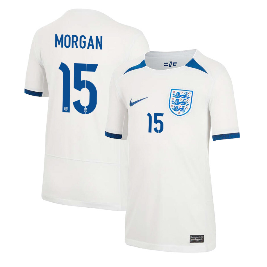 Esme Morgan 15 England Women's National Team 2023-24 World Cup Home Jersey, YOUTH