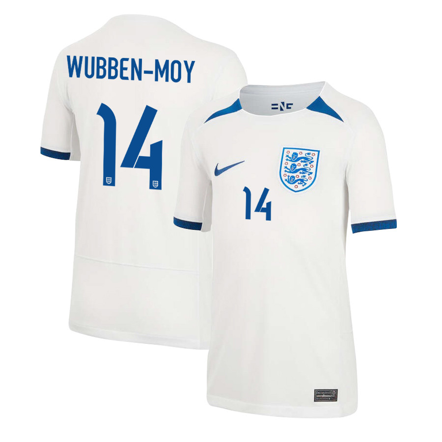 Lotte Wubben-Moy 14 England Women's National Team 2023-24 World Cup Home Jersey, YOUTH
