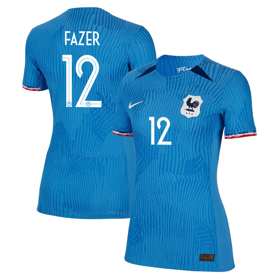 Laurina Fazer 12 France Women's National Team 2023-24 World Cup Home Women Jersey