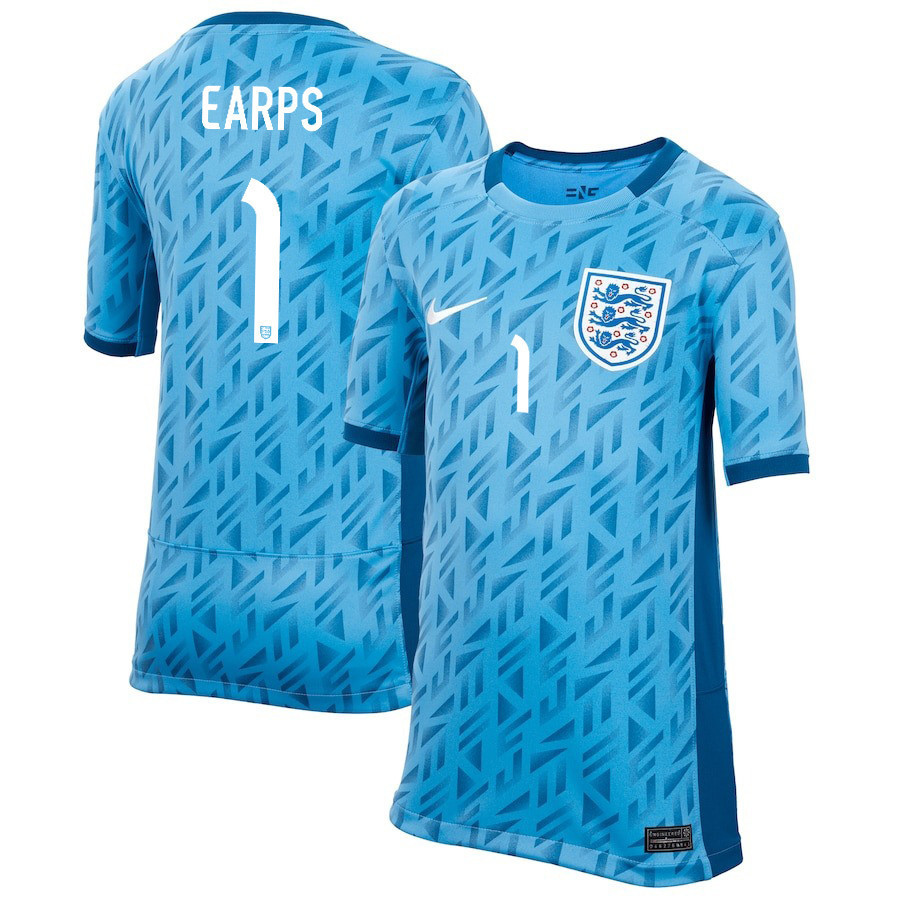 Mary Earps 1 England Women's National Team 2023-24 World Cup Away Jersey, YOUTH