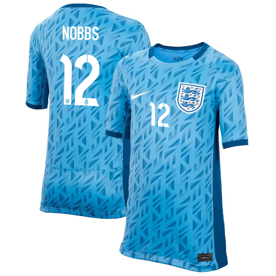 Jordan Nobbs 12 England Women's National Team 2023-24 World Cup Away Jersey, YOUTH
