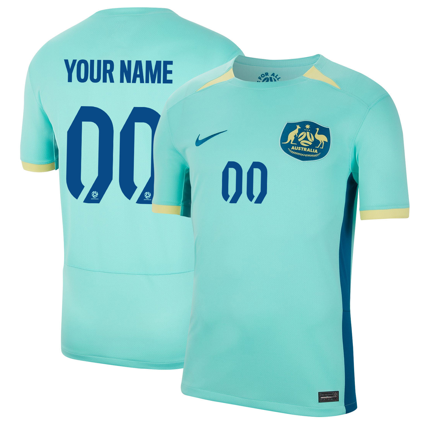 Australia Women's National Team 2023-24 World Cup Custom 00 Away Men Jersey