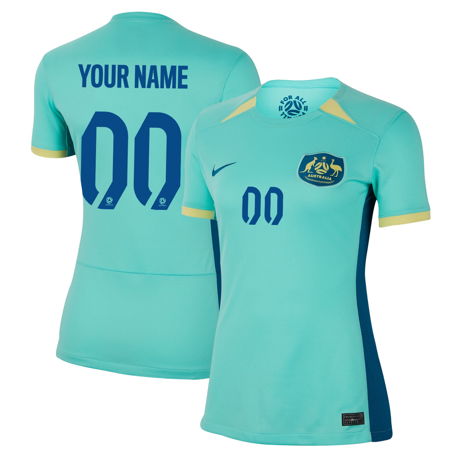 Australia Women's National Team 2023-24 World Cup Custom 00 Away Women Jersey
