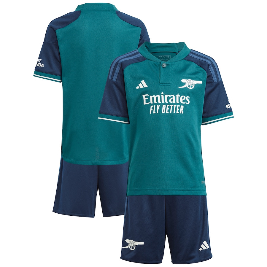 Arsenal 2023/24 Third Youth Kit Jersey – Green