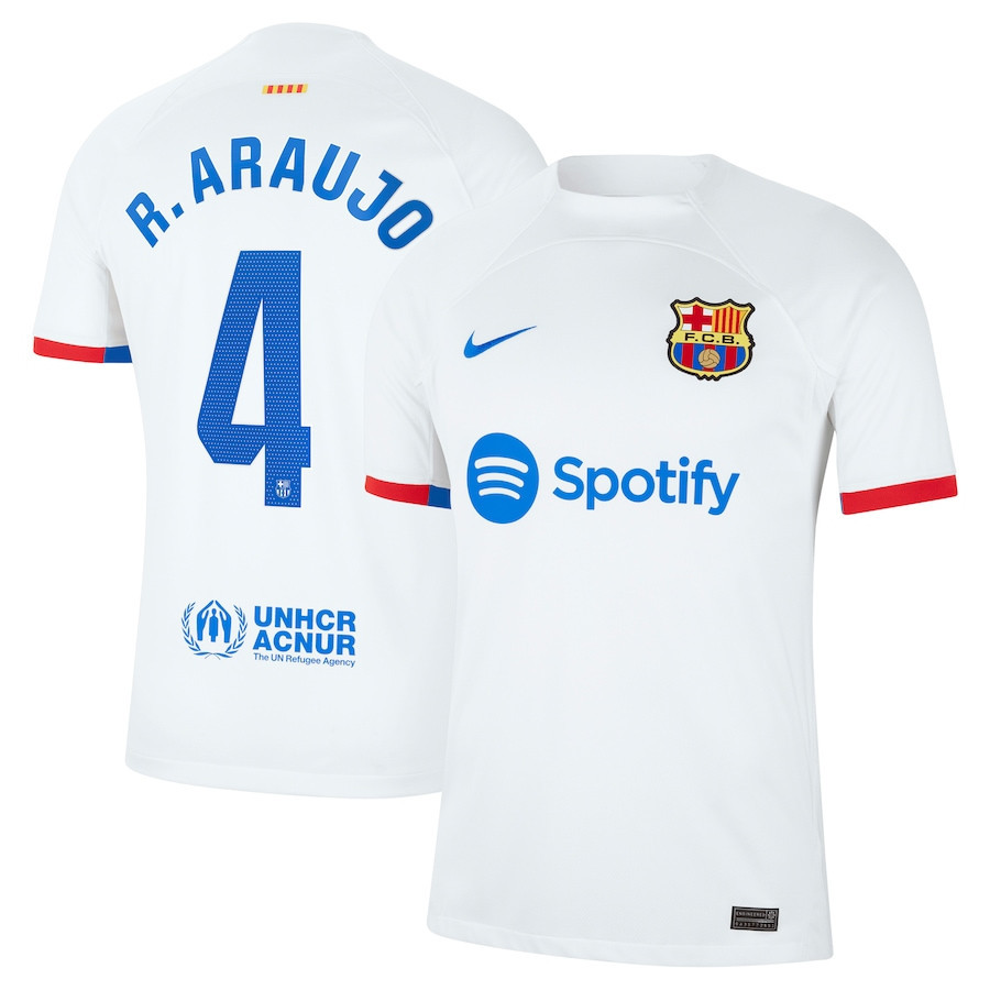 Ronald Araujo 4 Barcelona 2023/24 Away Men Jersey – White
