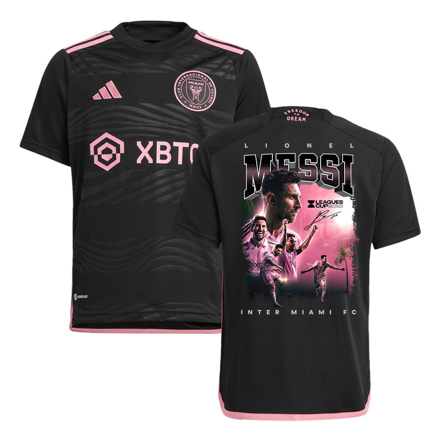 Lionel Messi 10 Leads Inter Miami to Leagues Cup Glory 2023 Black Jersey – YOUTH