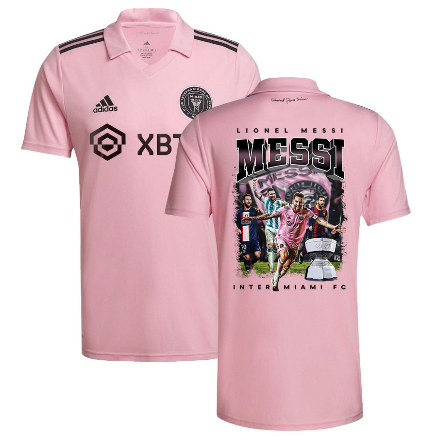Lionel Messi 10 Inter Miami Golden Victory Leagues Cup 2023 Pink Jersey – Men, Player Version