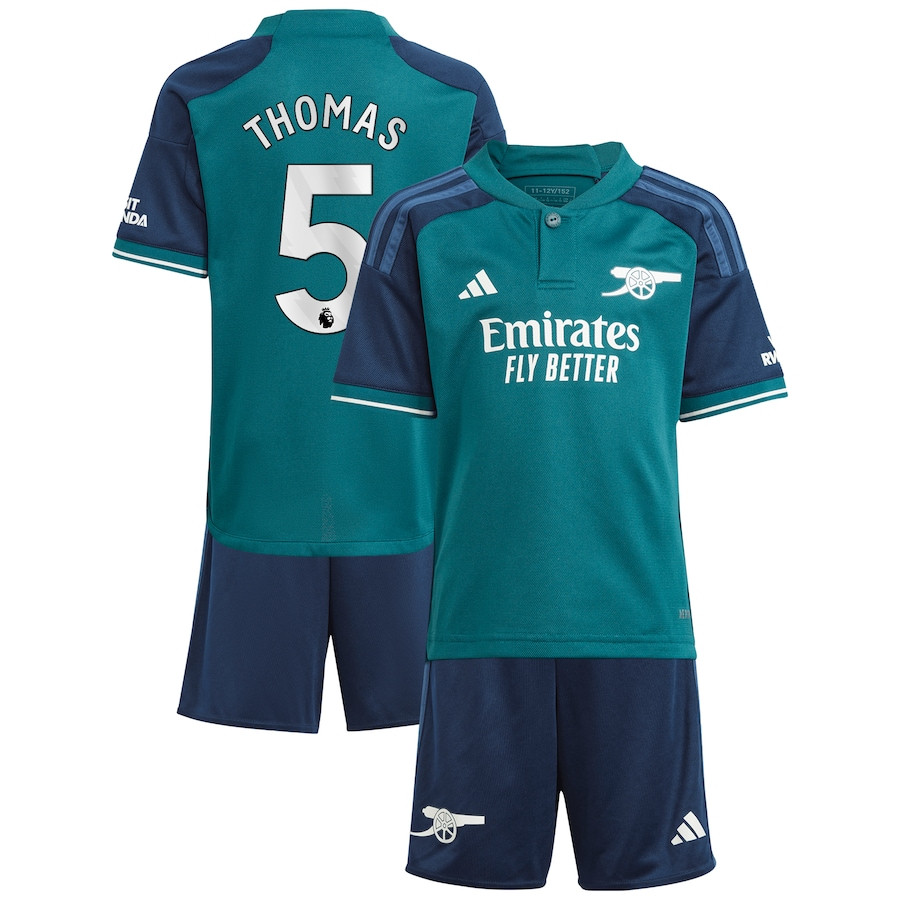 Thomas Partey 5 Arsenal 2023/24 Third Youth Kit Jersey – Green