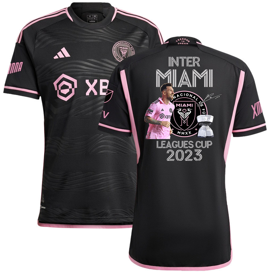 Lionel Messi 10 Inspires Inter Miami's Championship Leagues Cup 2023 Black Jersey – Men, Player Version