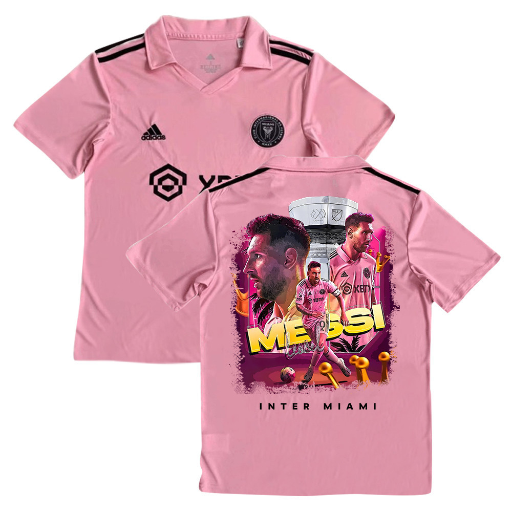 Lionel Messi 10 Inter Miami Celebrates Leagues Cup Win 2023 Pink Jersey – YOUTH
