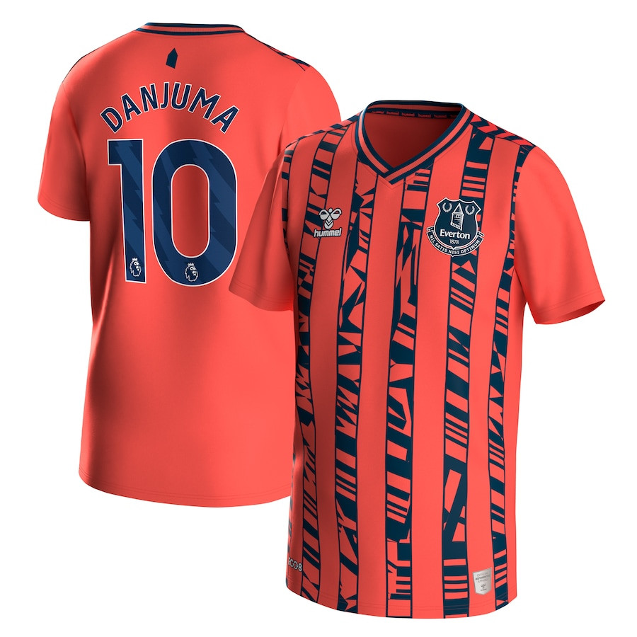 Arnaut Danjuma 10 Everton 2023/24 Hummel Away YOUTH Jersey – Orange