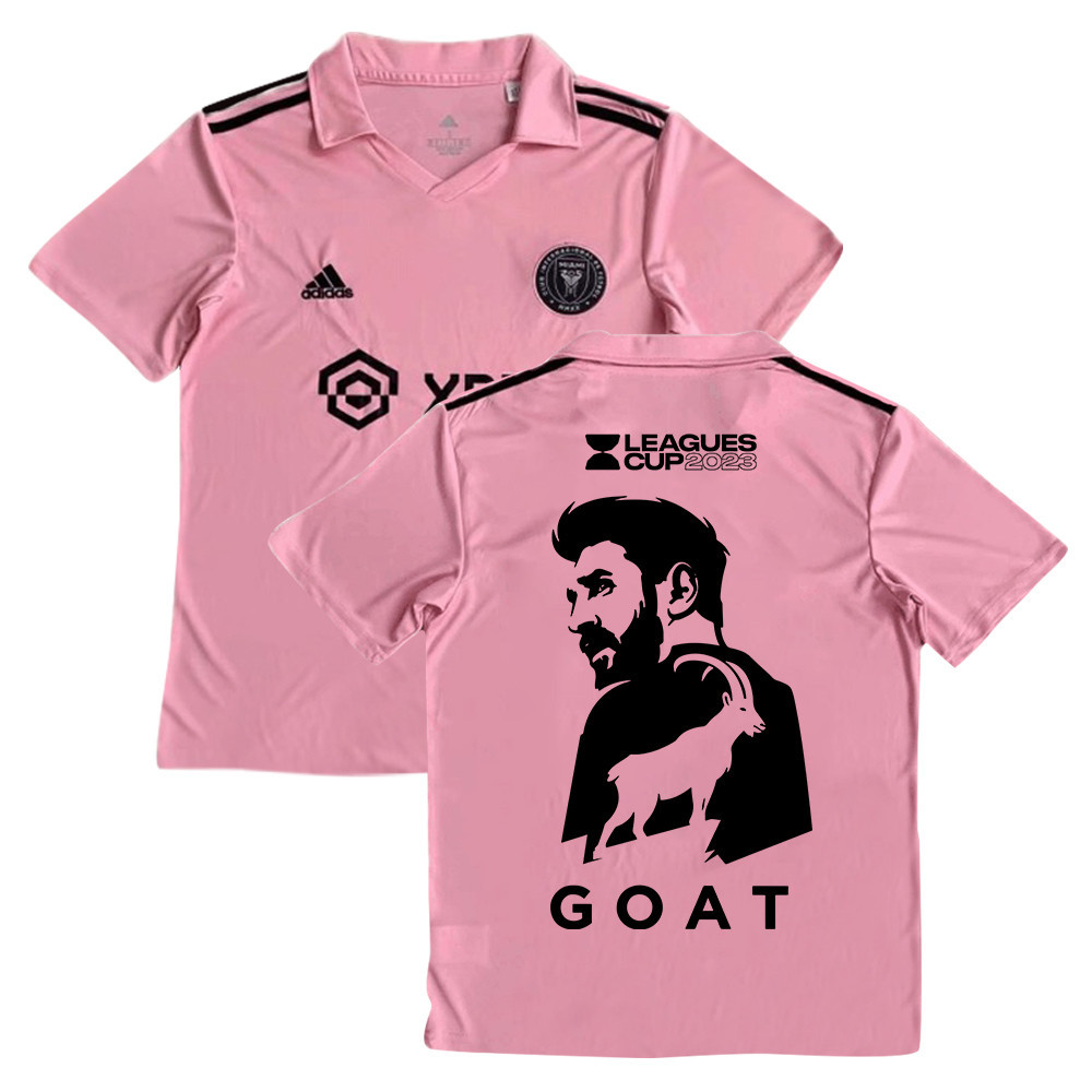 Lionel Messi 10 Inter Miami GOAT Leagues Cup 2023 Pink Jersey – YOUTH