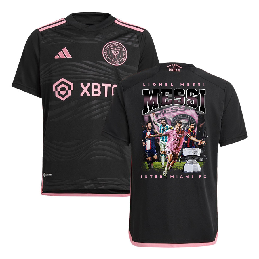 Lionel Messi 10 Inter Miami Golden Victory Leagues Cup 2023 Black Jersey – YOUTH