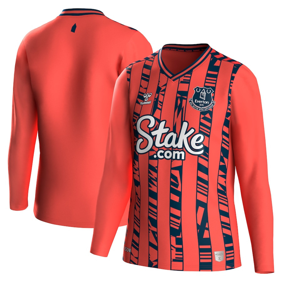 Everton 2023/24 Hummel Away Long Sleeve Men Jersey – Orange