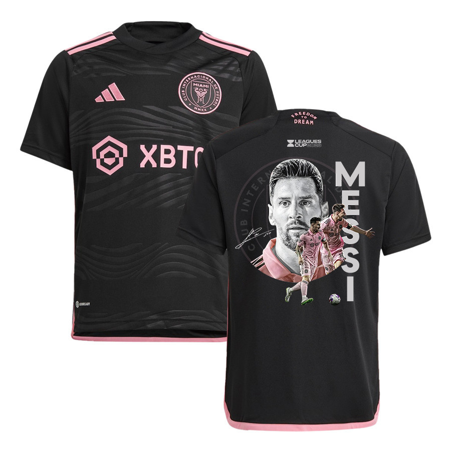 Lionel Messi 10 Inter Miami Signed Win Leagues Cup 2023 Black Jersey – YOUTH