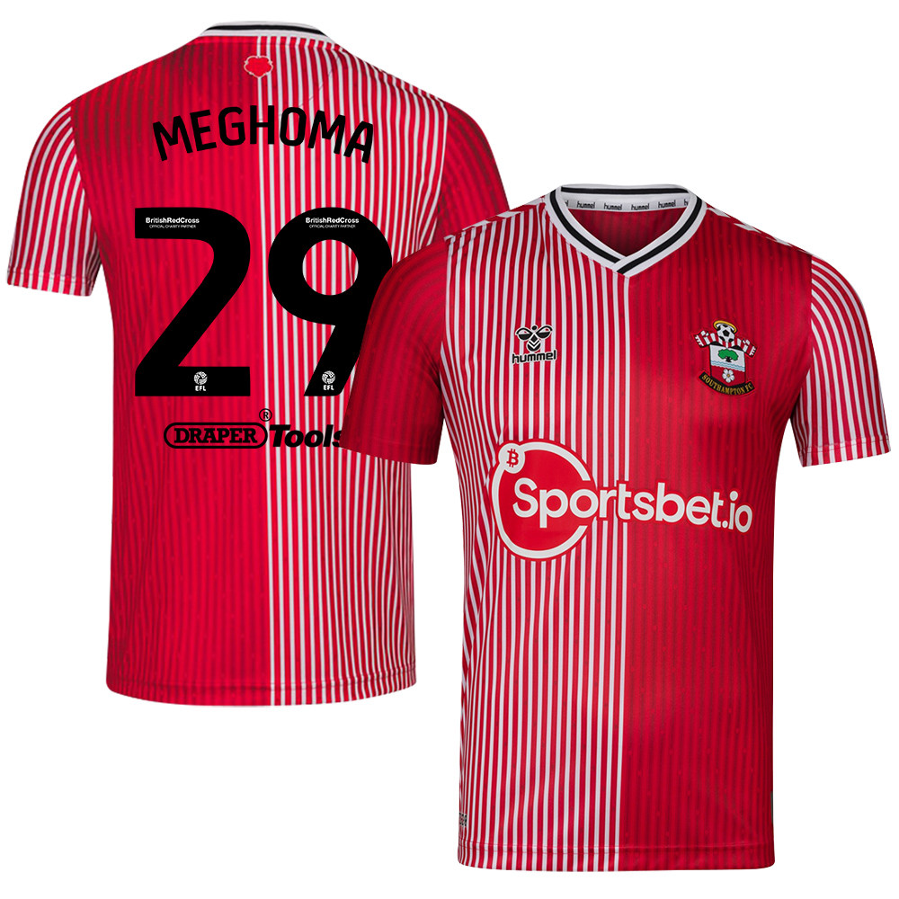 Jayden Meghoma 29 Southampton FC 2023/24 Home Men Jersey – Red