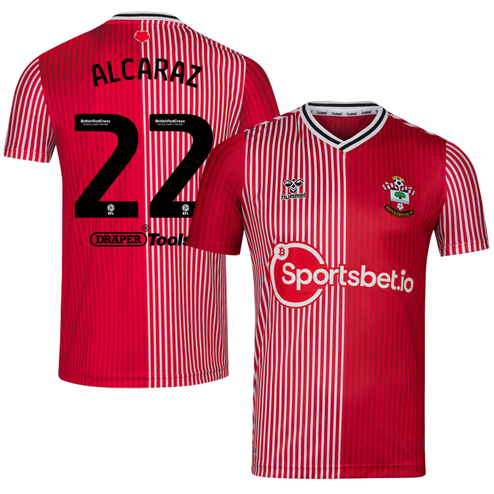 Carlos Alcaraz 22 Southampton FC 2023/24 Home Men Jersey – Red