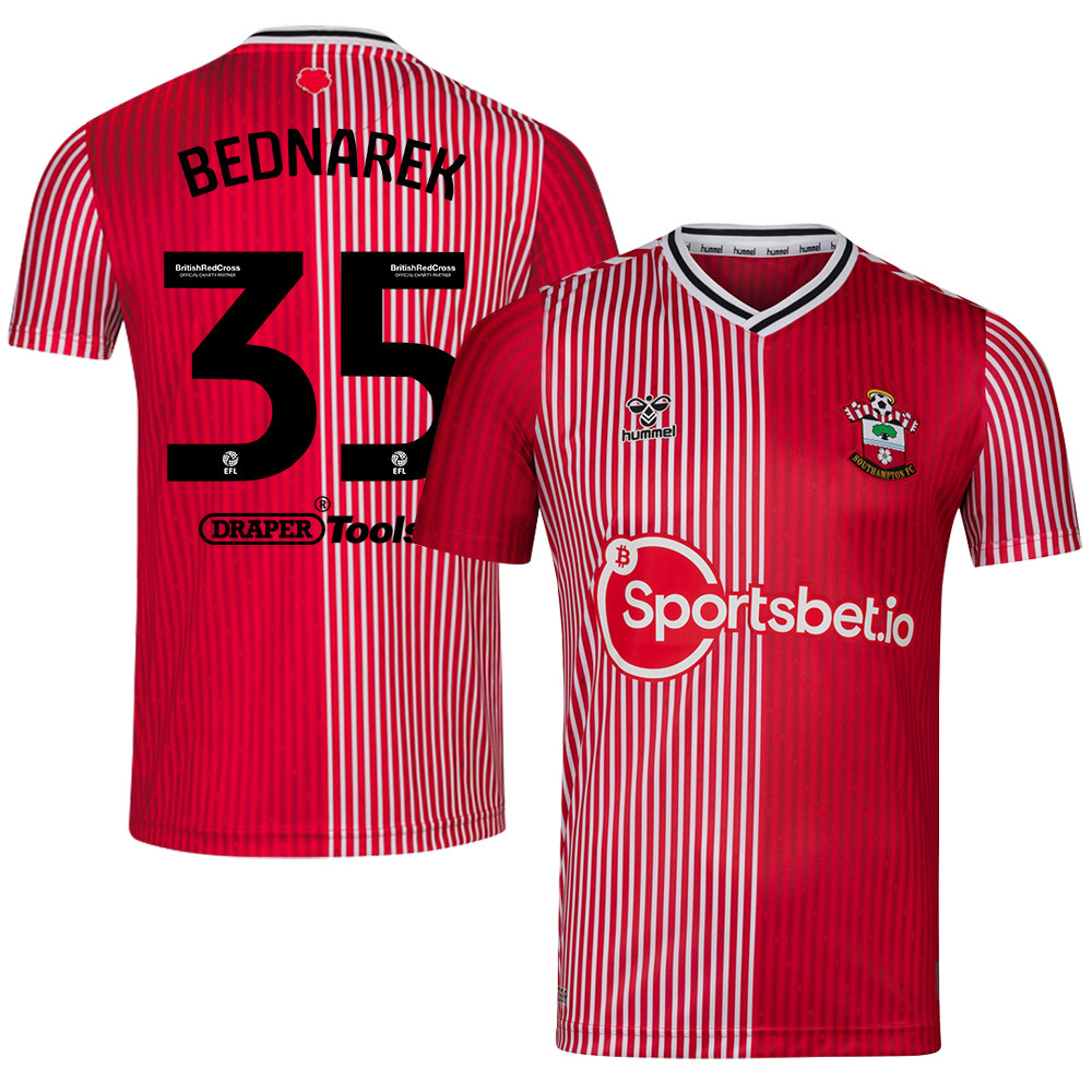 Jan Bednarek 35 Southampton FC 2023/24 Home Men Jersey – Red