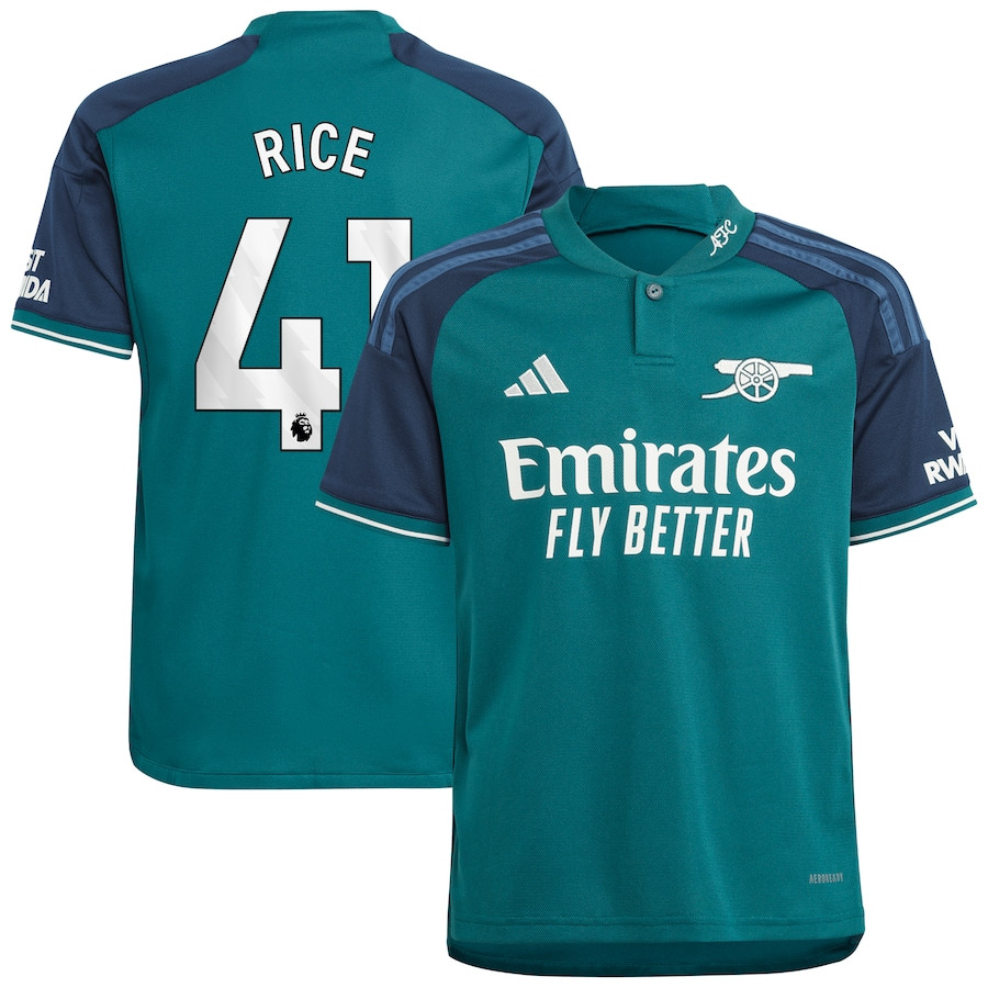 Declan Rice 41 Arsenal 2023/24 Third YOUTH Jersey – Green