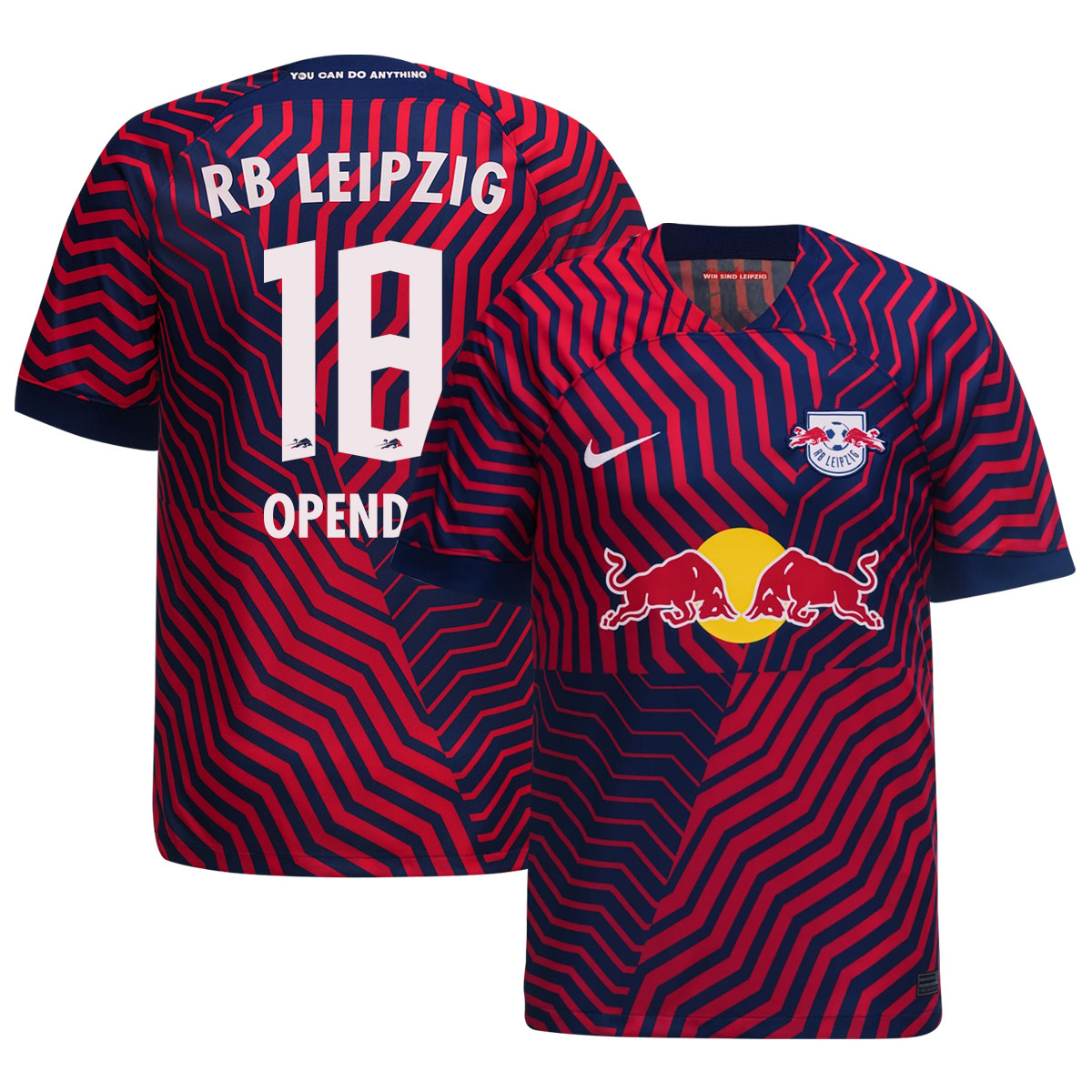 Fbio Carvalho 18 RB Leipzig 2023-24 Away Men Jersey – Red Blue