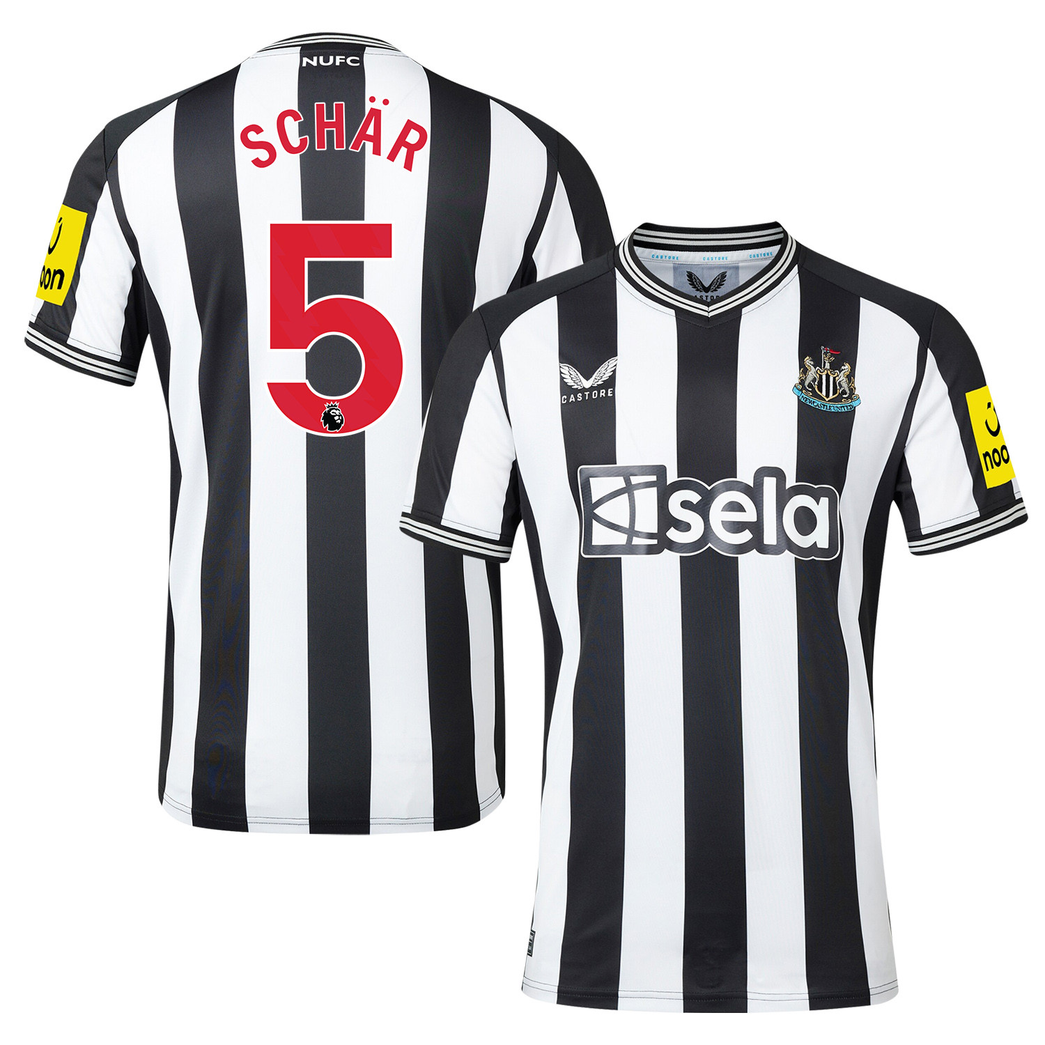 Fabian Schr 5 Newcastle United 2023-24 Premier League Home Men Jersey – White