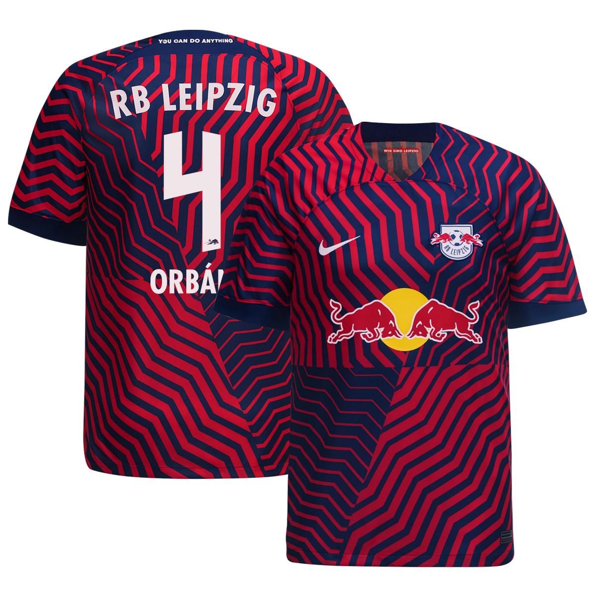 Willi Orbn 4 RB Leipzig 2023-24 Away Men Jersey – Red Blue