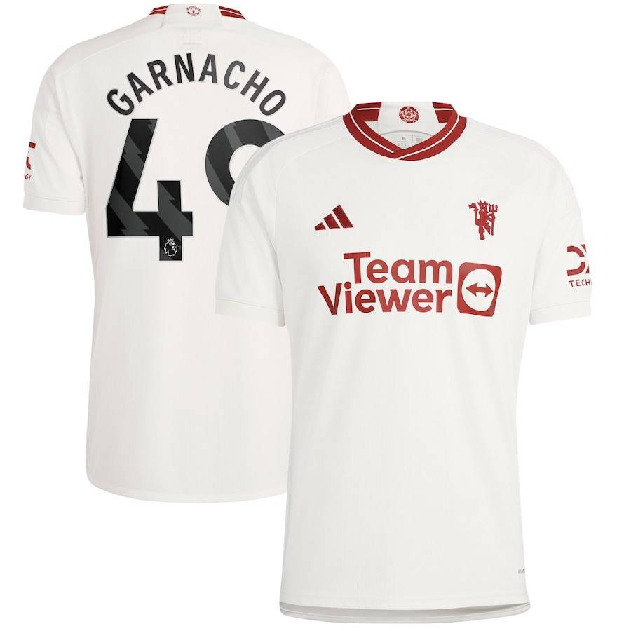 Alejandro Garnacho 49 Manchester United 2023/24 Third Men Player Jersey – White