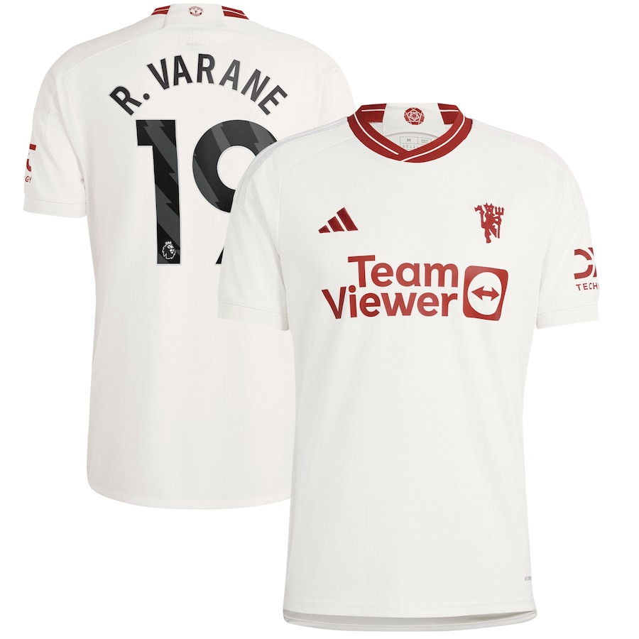 Raphael Varane 19 Manchester United 2023/24 Third Men Player Jersey – White