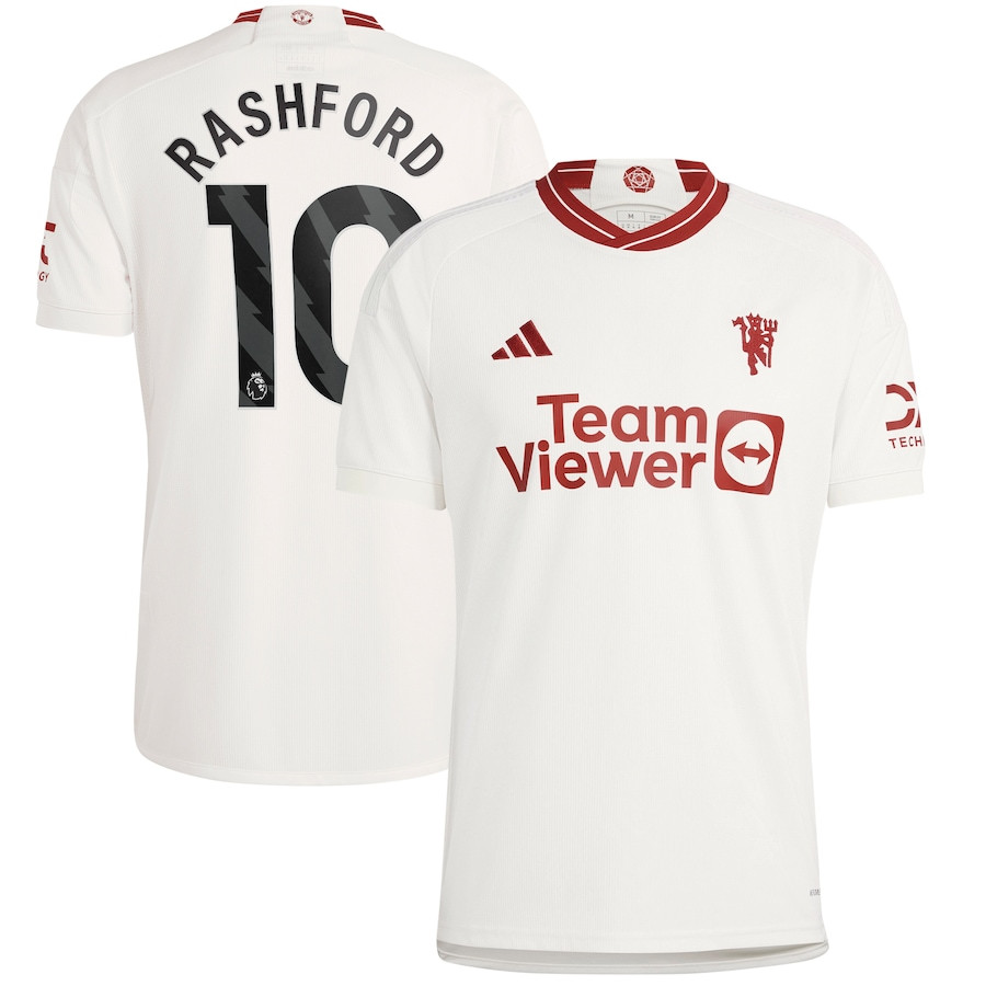 Marcus Rashford 10 Manchester United 2023/24 Third Men Player Jersey – White