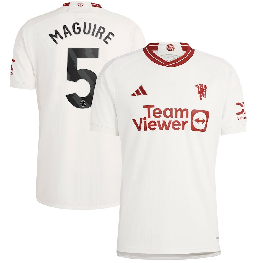 Harry Maguire 5 Manchester United 2023/24 Third Men Player Jersey – White