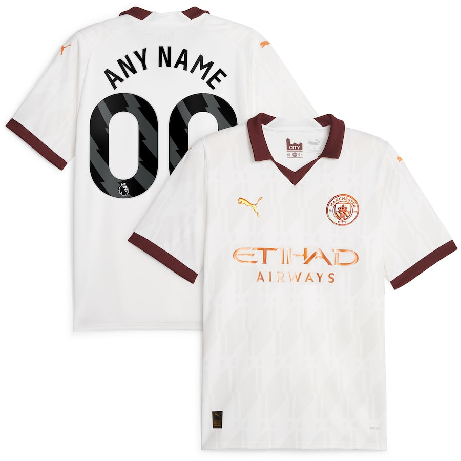 Manchester City 2023/24 Away Custom Men Jersey – White