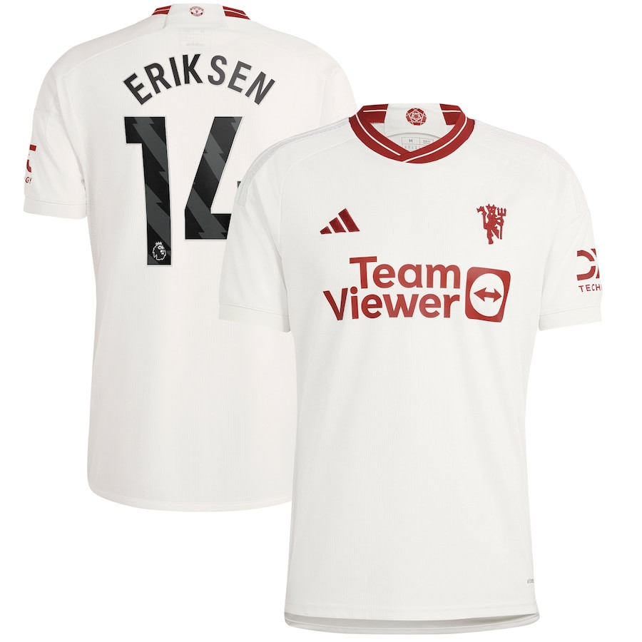 Christian Eriksen 14 Manchester United 2023/24 Third Men Player Jersey – White