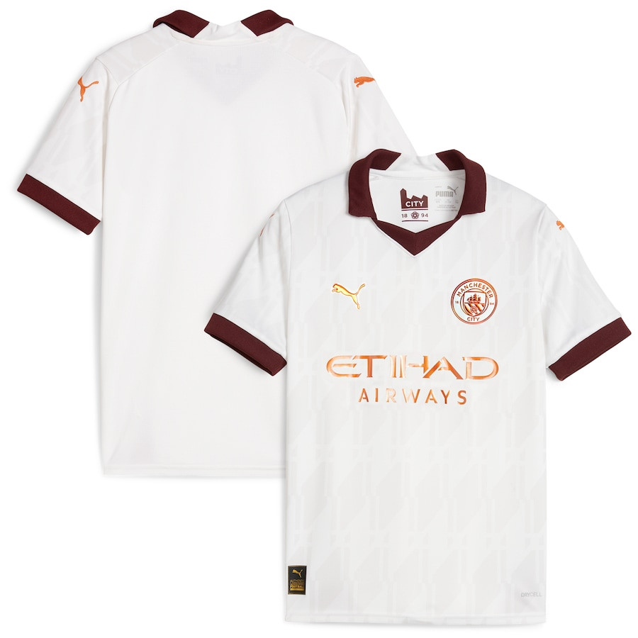 Manchester City 2023/24 Away YOUTH Jersey – White