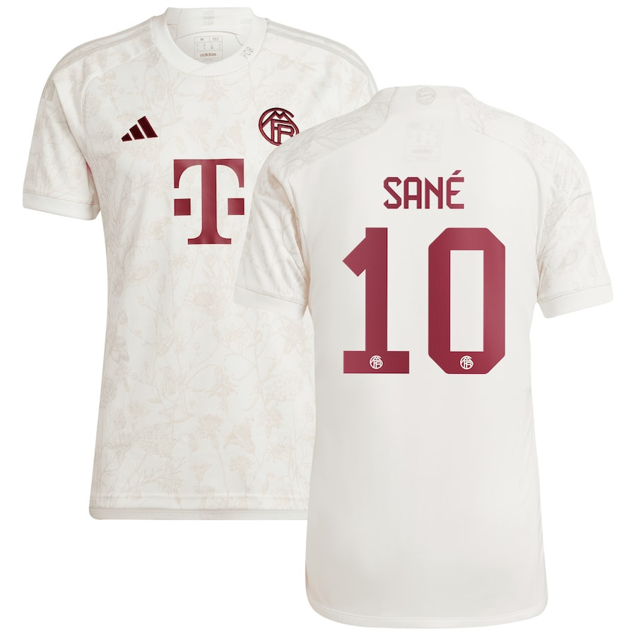Leroy San 10 Bayern Munich 2023/24 Third Men Jersey – White