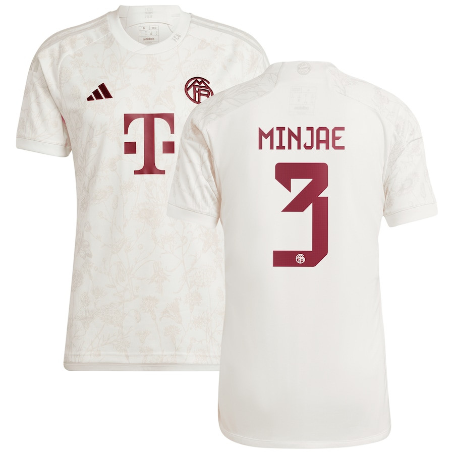 Kim Min-jae 3 Bayern Munich 2023/24 Third Men Jersey – White