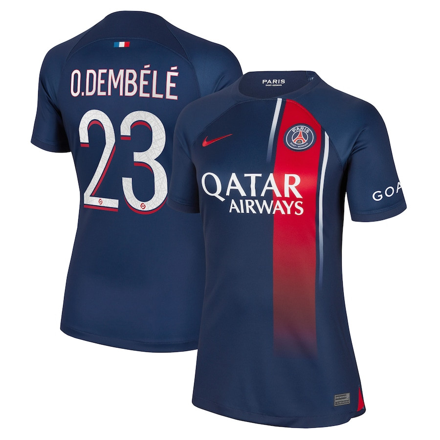 Ousmane Dembl 23 Paris Saint-Germain Women 2023/24 Home Jersey – Navy