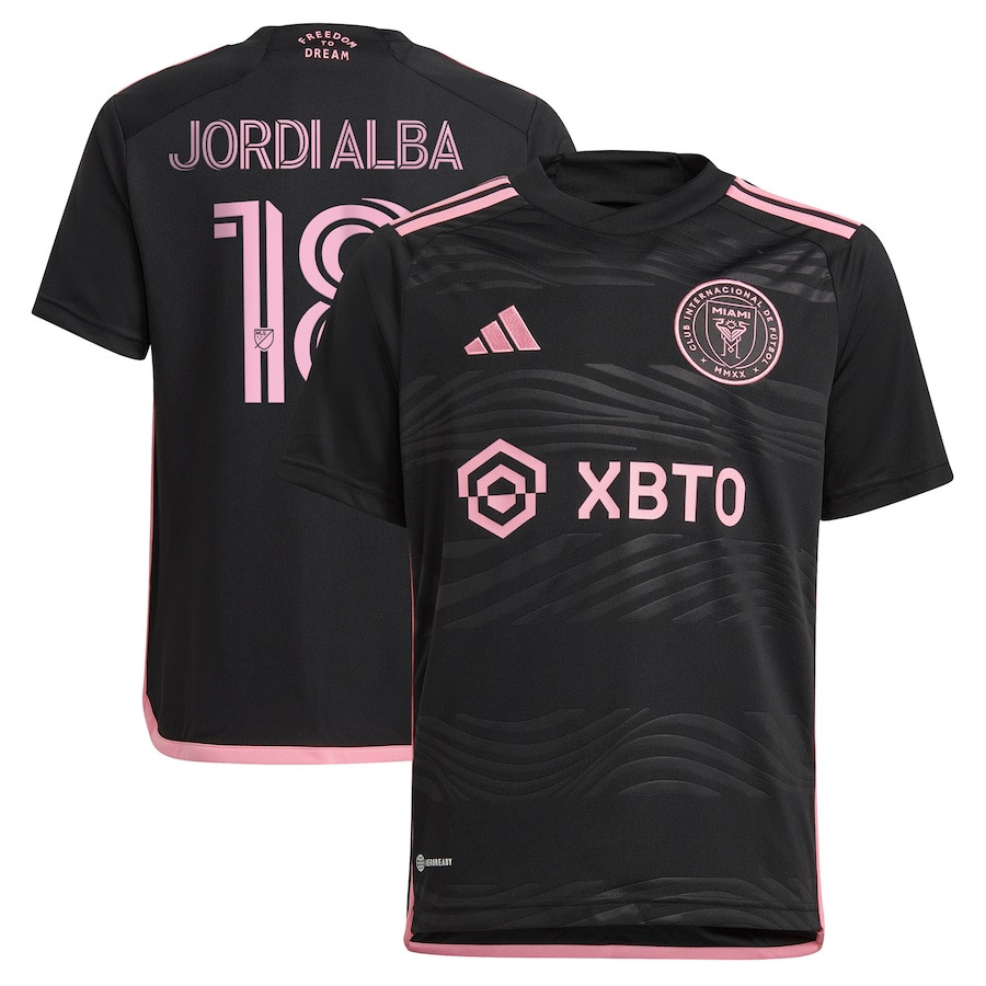 Jordi Alba Ramos 18 Inter Miami CF 2023 La Noche Youth Jersey – Black