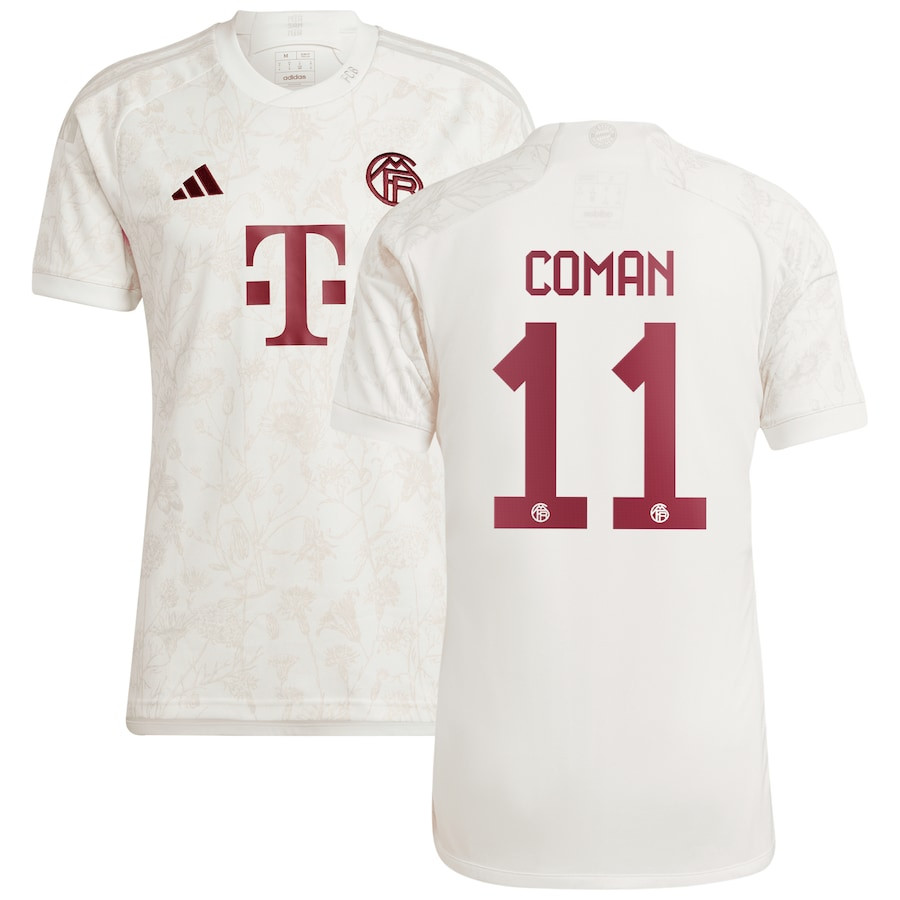 Kingsley Coman 11 Bayern Munich 2023/24 Third Men Jersey – White