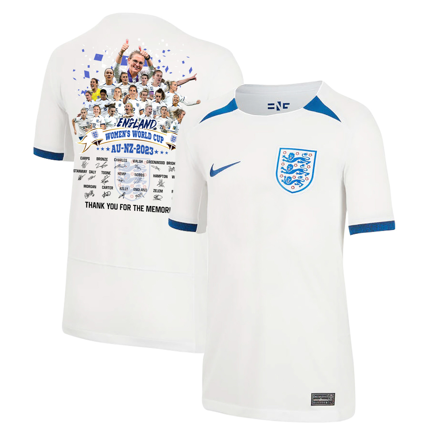 England Women's National Team Road To Champions 2023-24 World Cup Home YOUTH Jersey – White